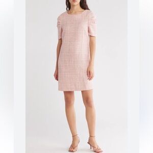 New Area Stars Short Sleeve Tweed Shift Dress XL